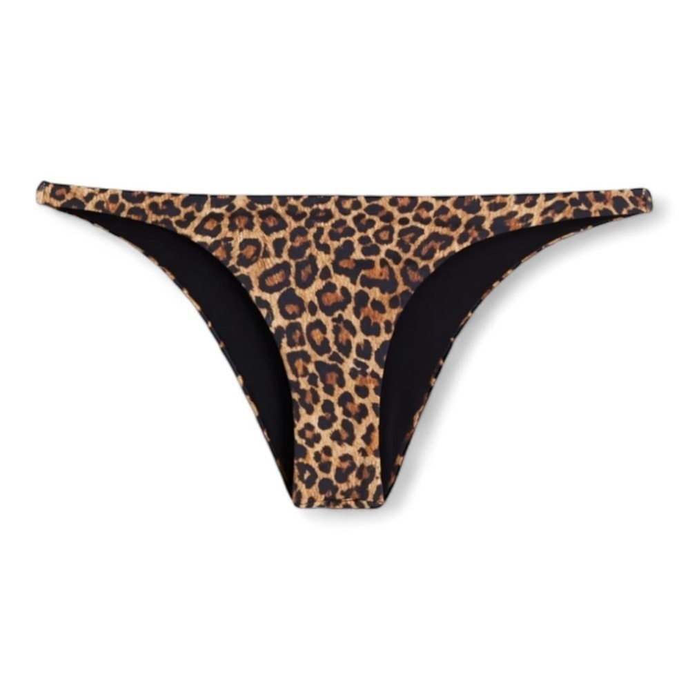 ANEMOS Leopard-print Low-rise Bikini Briefs NWT